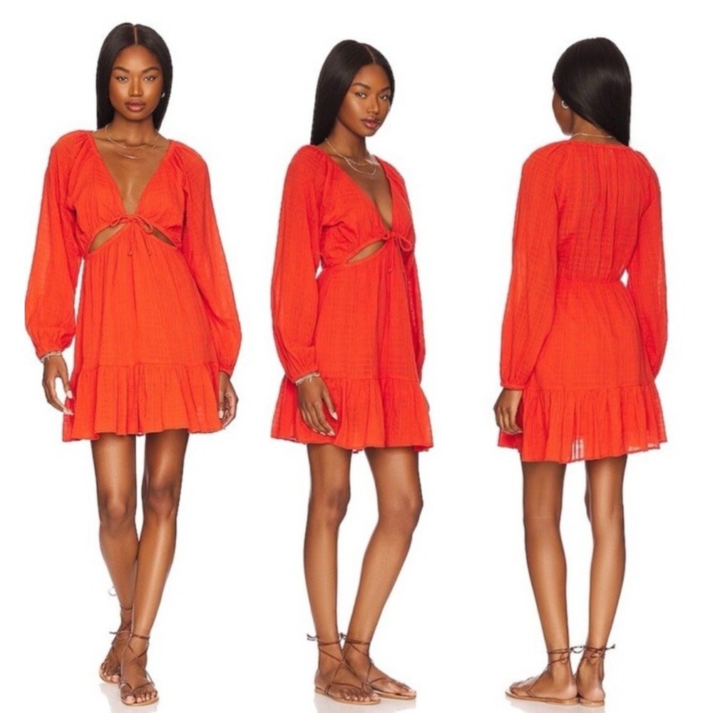 LSPACE Feelin' Fine Mini‎ Dress in Poppy EUC Size Medium. Colorful